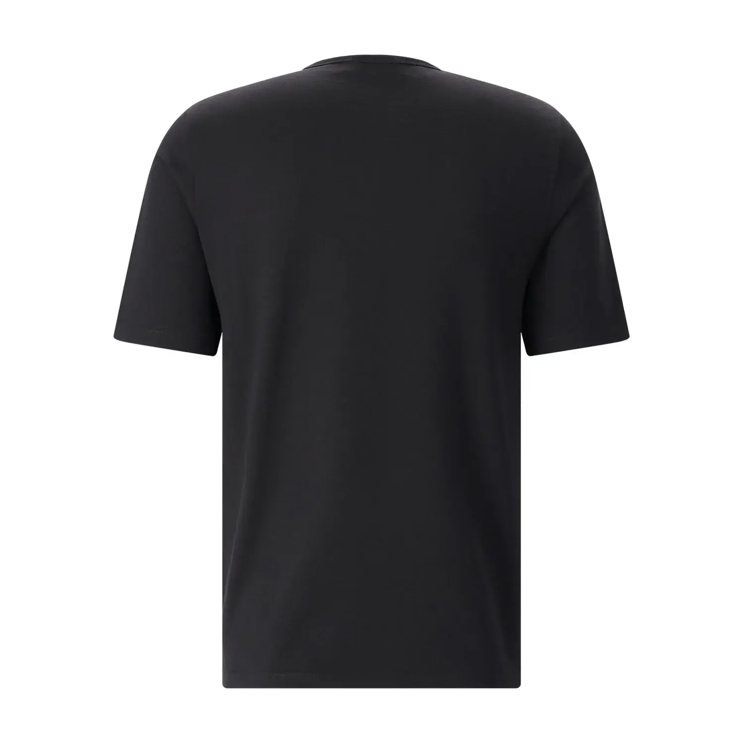 Schwarzes Baumwoll-T-Shirt mit Logo