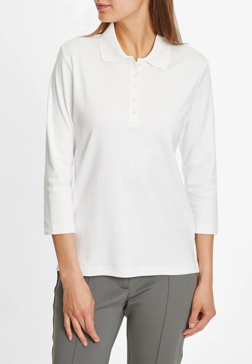 Damen Poloshirt mit Dreiviertelärmeln