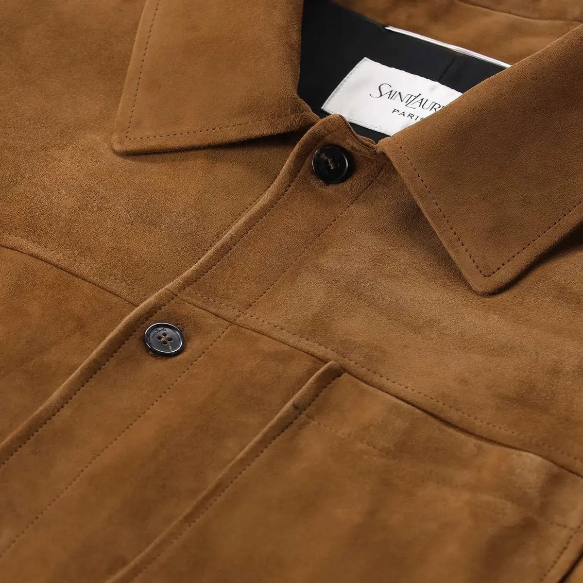 Saint Laurent Wildleder Overshirt Jacke