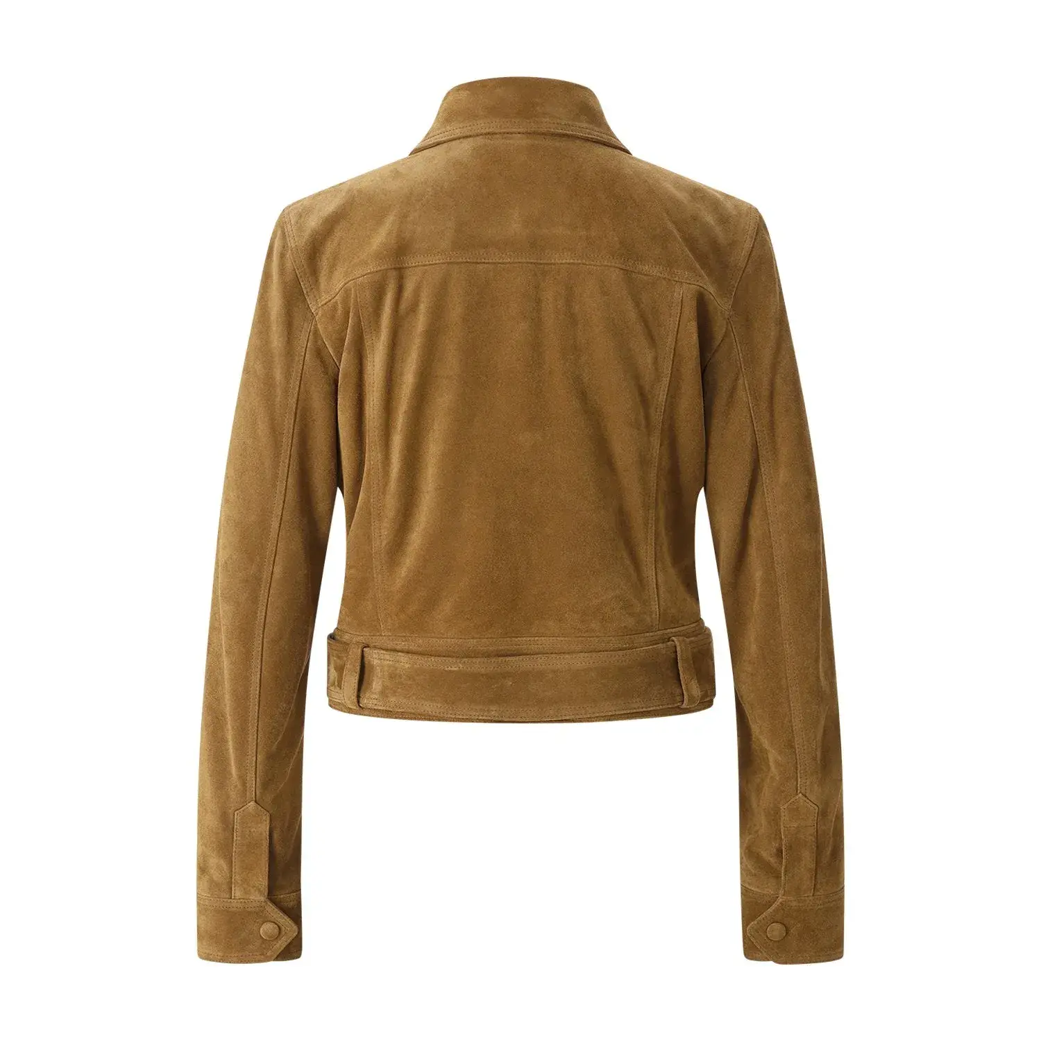 Wildlederjacke mit Gürtel