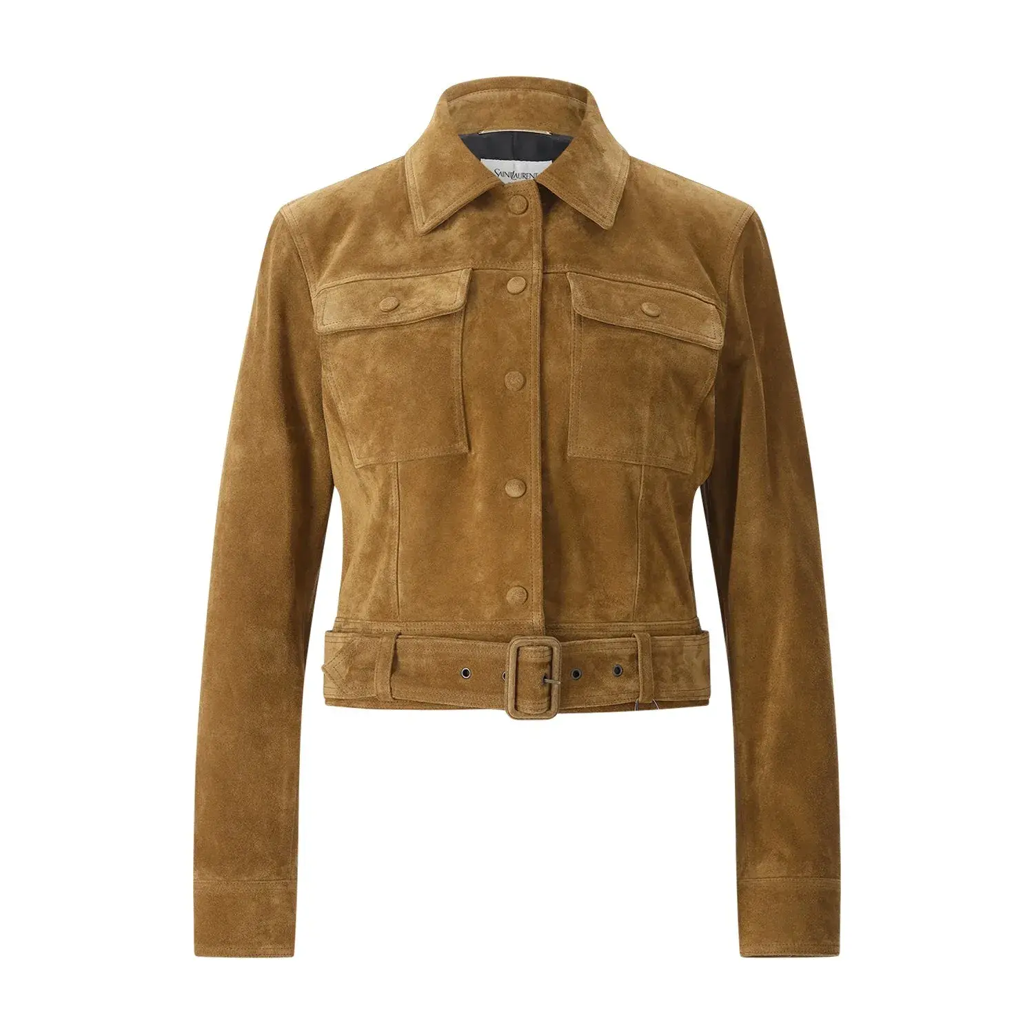 Wildlederjacke mit Gürtel