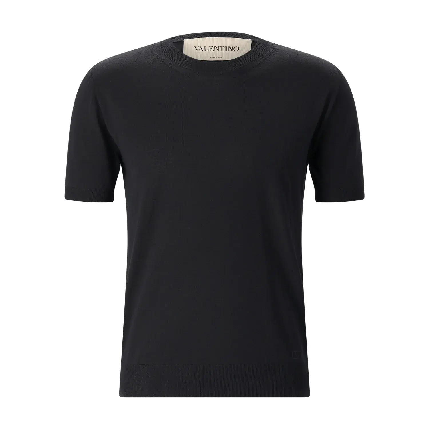 Elegantes Wollstrick Kurzarm T-Shirt