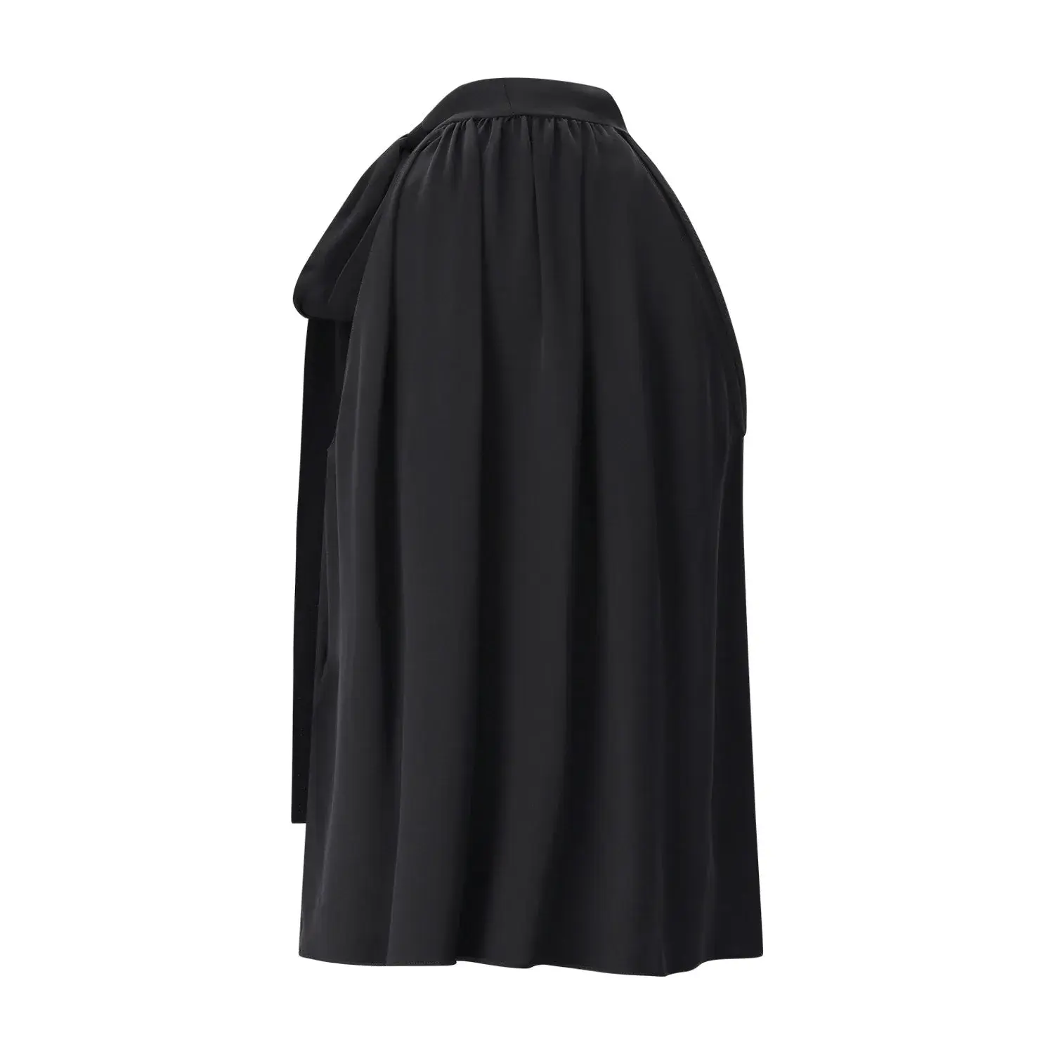 Elegantes ärmelloses Seidentop mit Schleife
