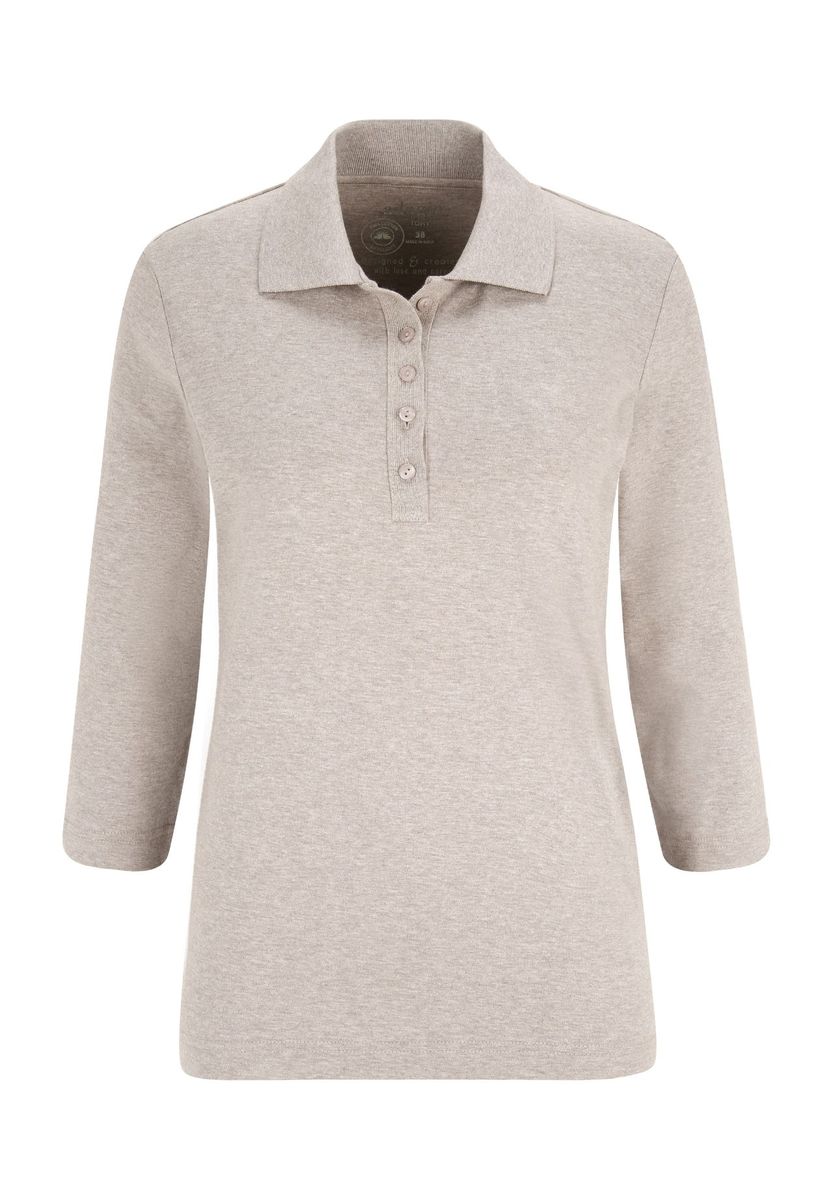 Klassisches Polo-Shirt mit Dreiviertelärmeln