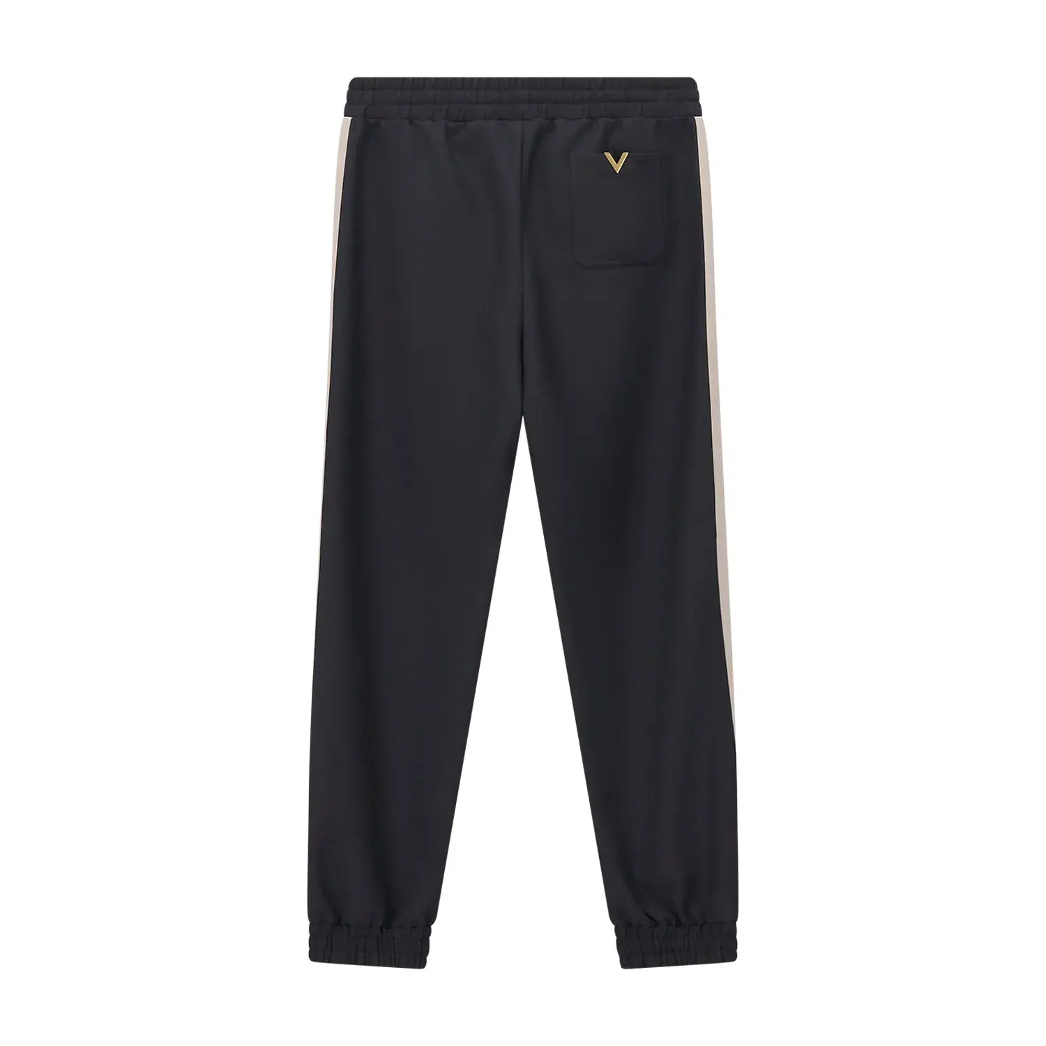 Schwarze Athleisure-Trainingshose mit Streifen