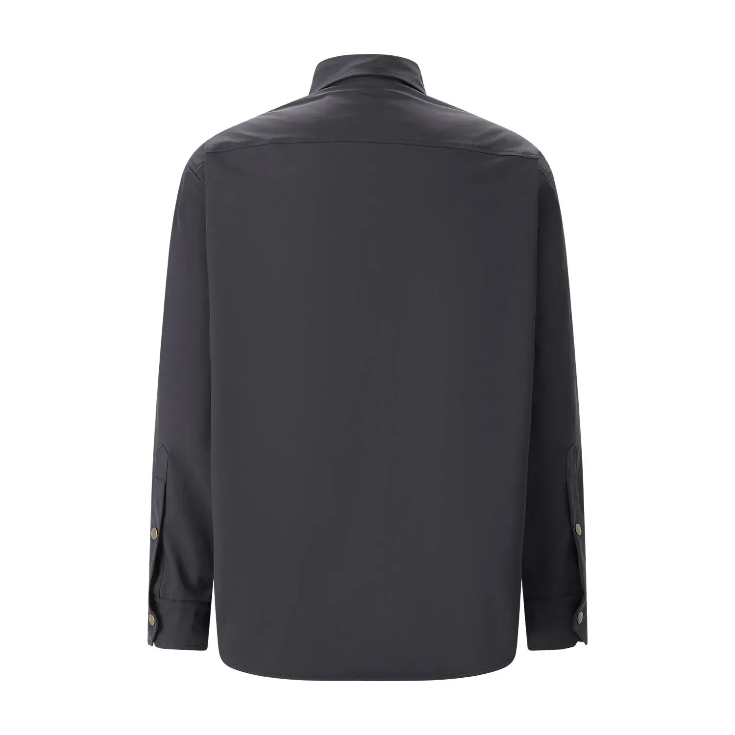Oversize Hemdjacke aus Nylon mit Logo