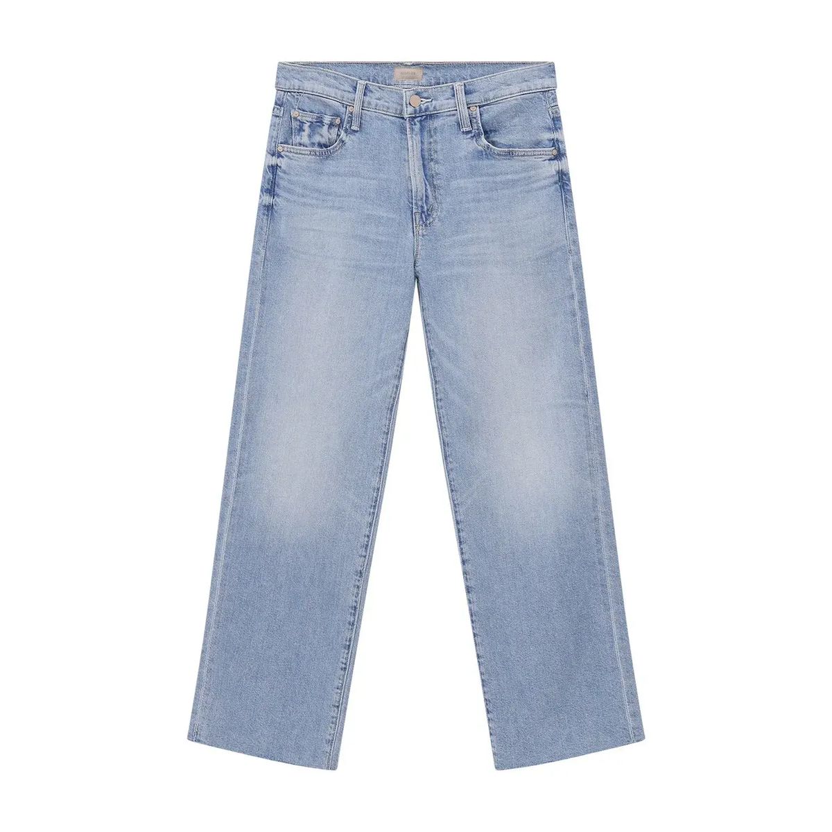 Mittelhohe, weite Knöcheljeans