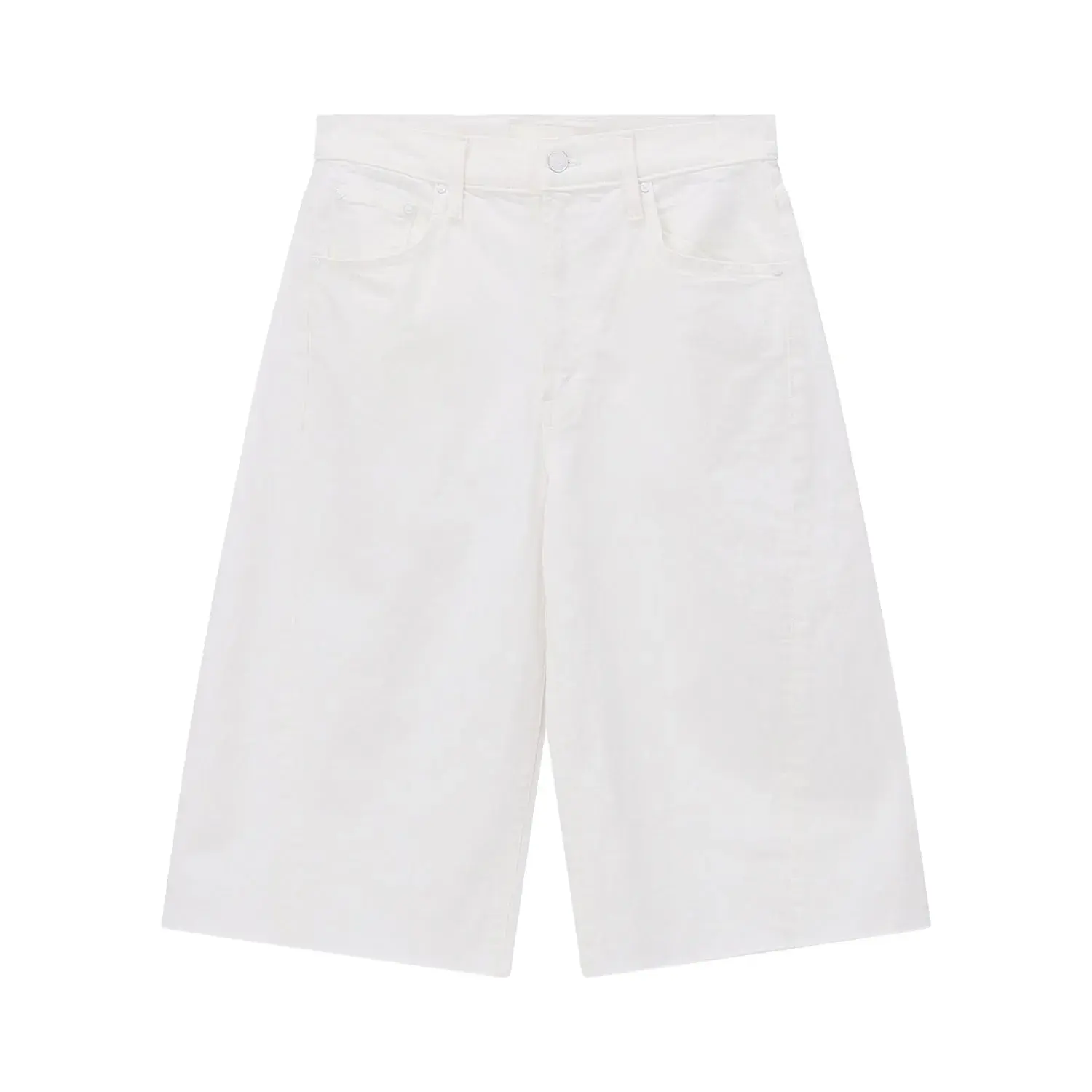 Weite Cropped Culottes in Weiß