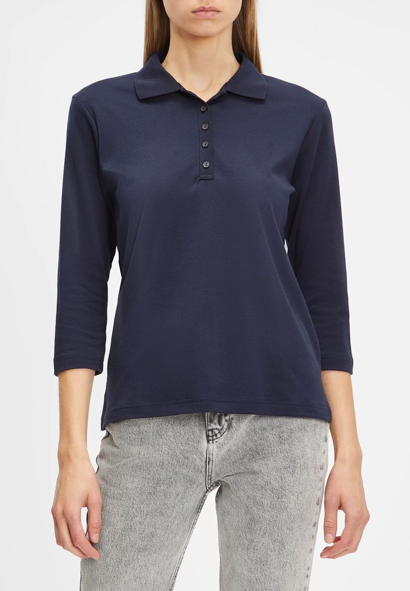 Damen Poloshirt mit 3/4 Ärmeln