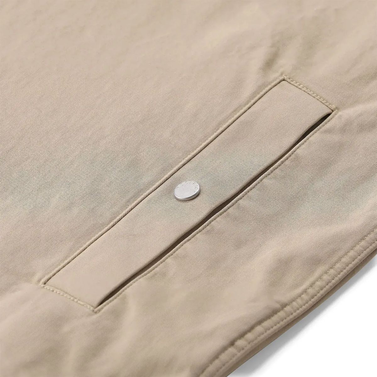 Klassisches Baumwollmischgewebe Overshirt mit Reißverschluss