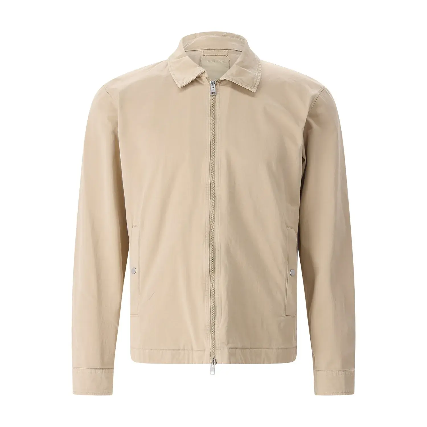 Klassisches Baumwollmischgewebe Overshirt mit Reißverschluss