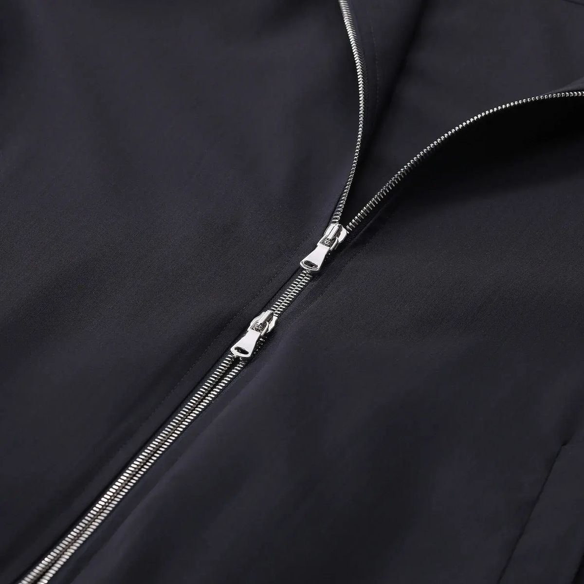Marineblaue Harrington-Jacke aus Wollmischung