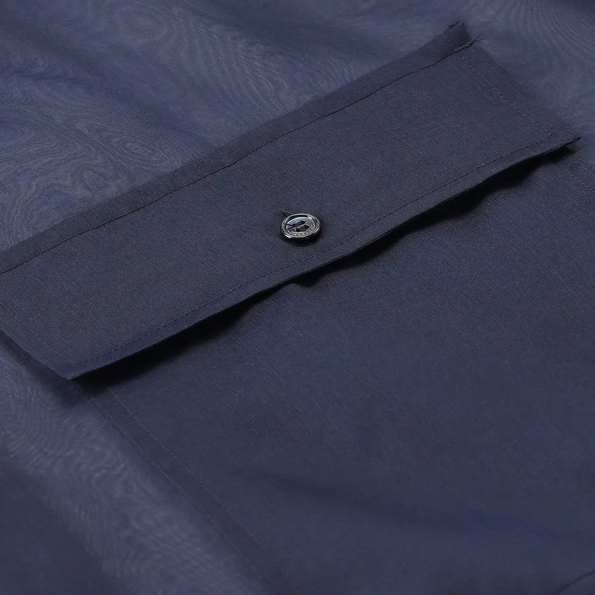 Durchscheinende Hemdbluse mit Taschen