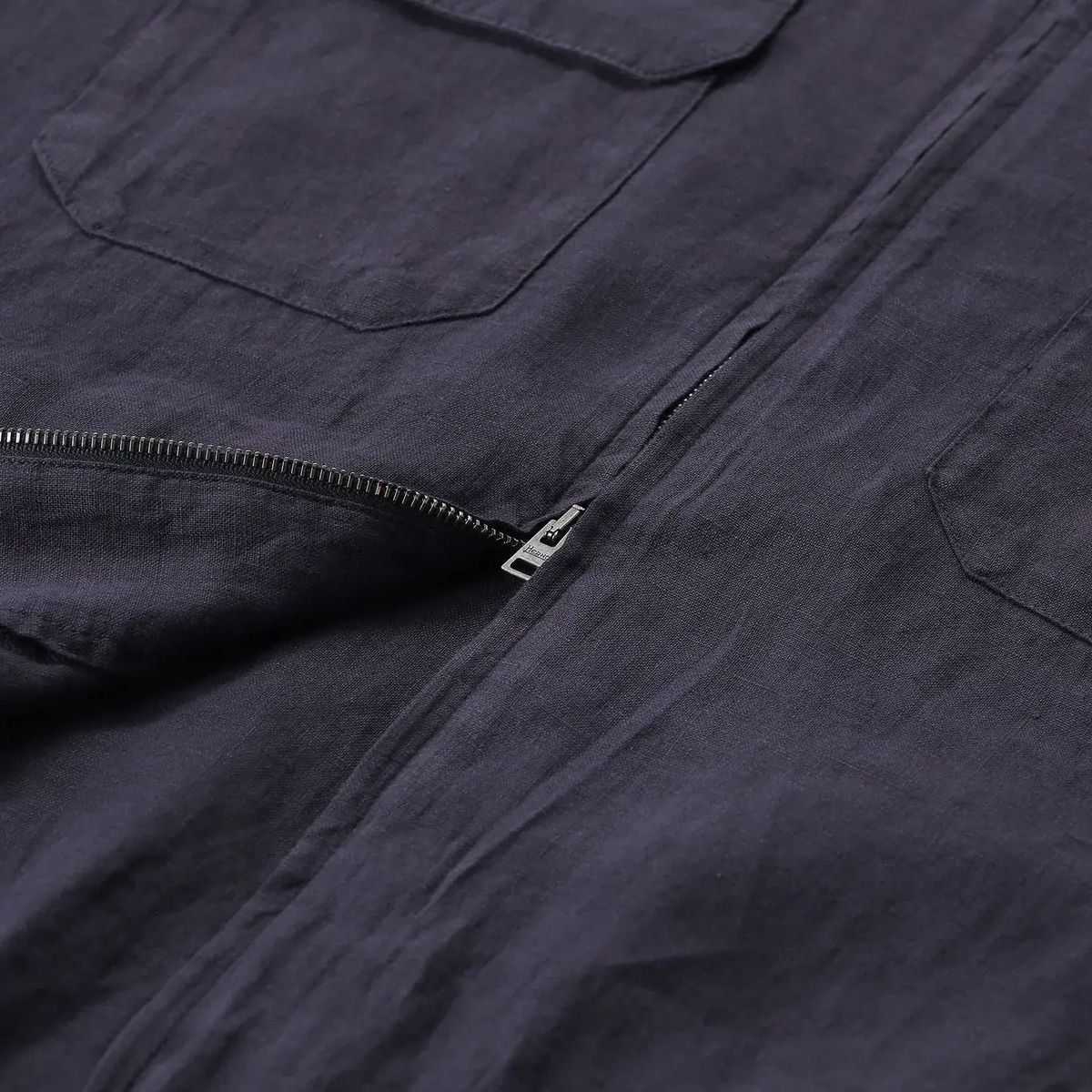 Leinenjacke mit Reißverschluss