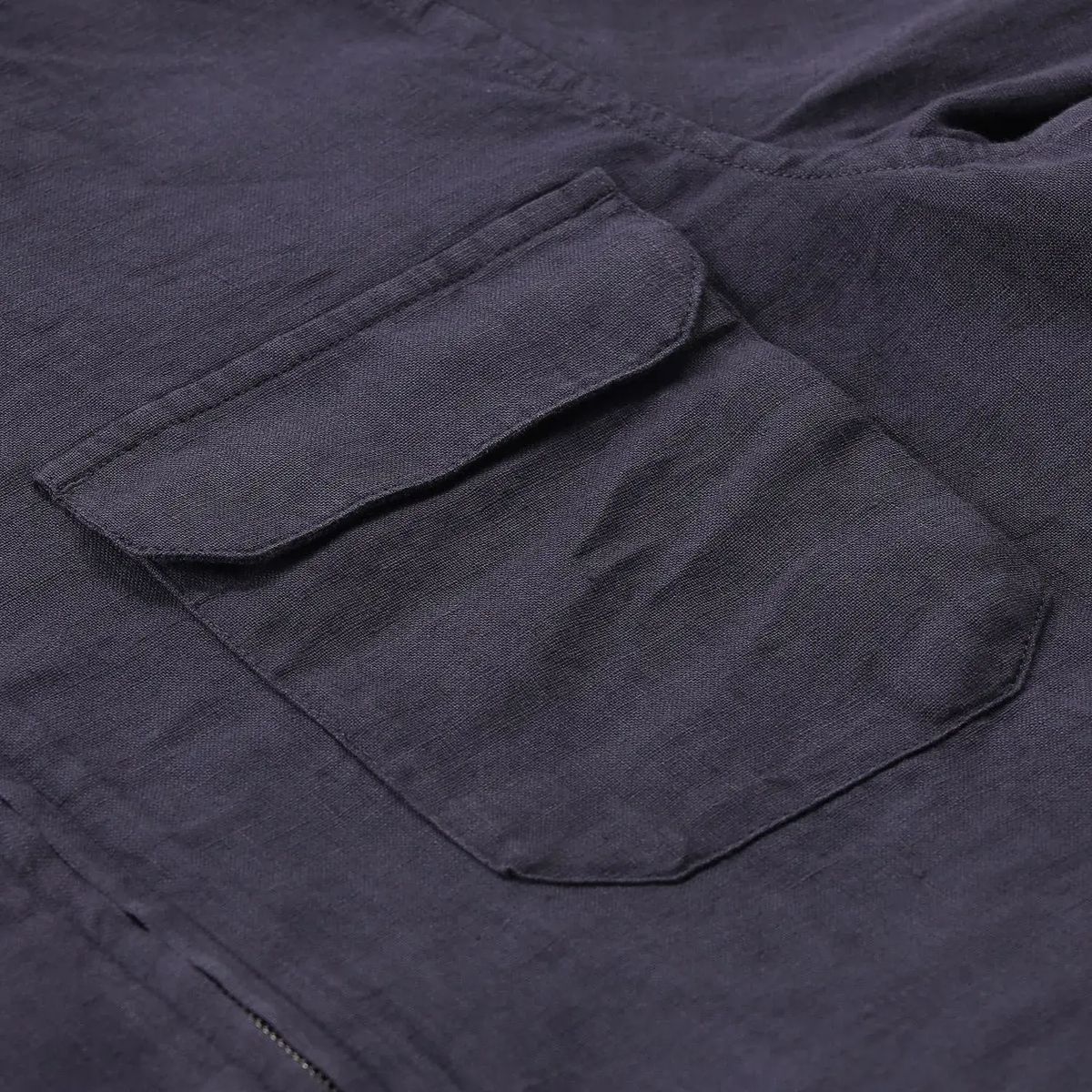 Leinenjacke mit Reißverschluss