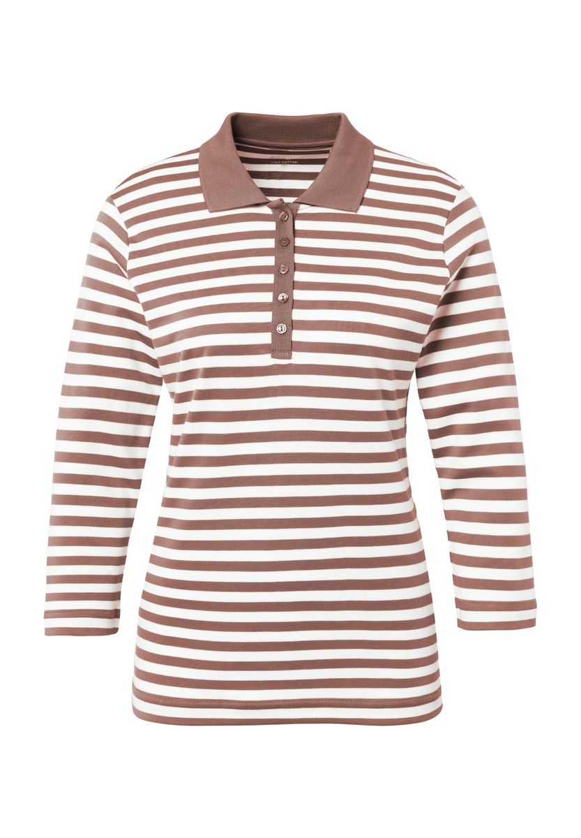 Gestreiftes Pima Baumwoll-Poloshirt