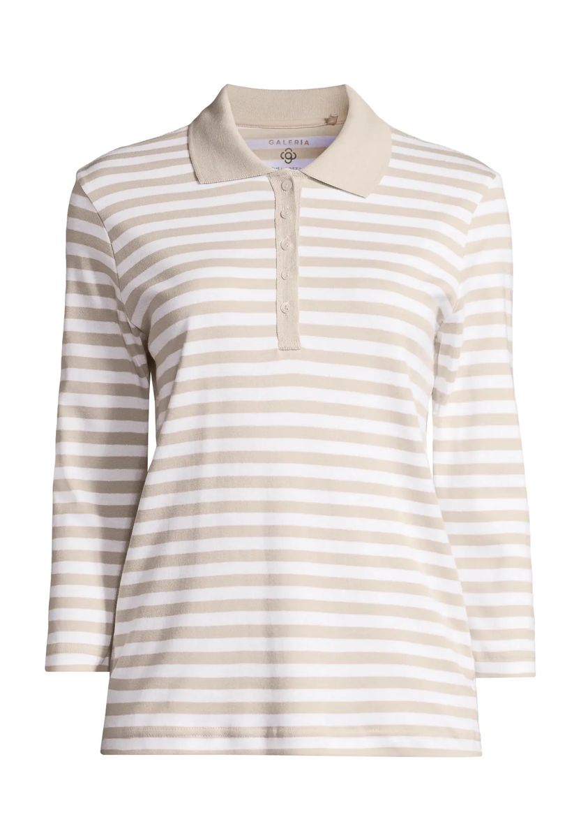 Gestreiftes Pima Baumwoll-Poloshirt
