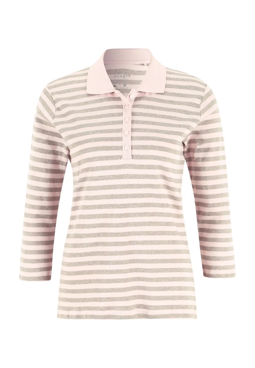 Gestreiftes Pima Baumwoll-Poloshirt