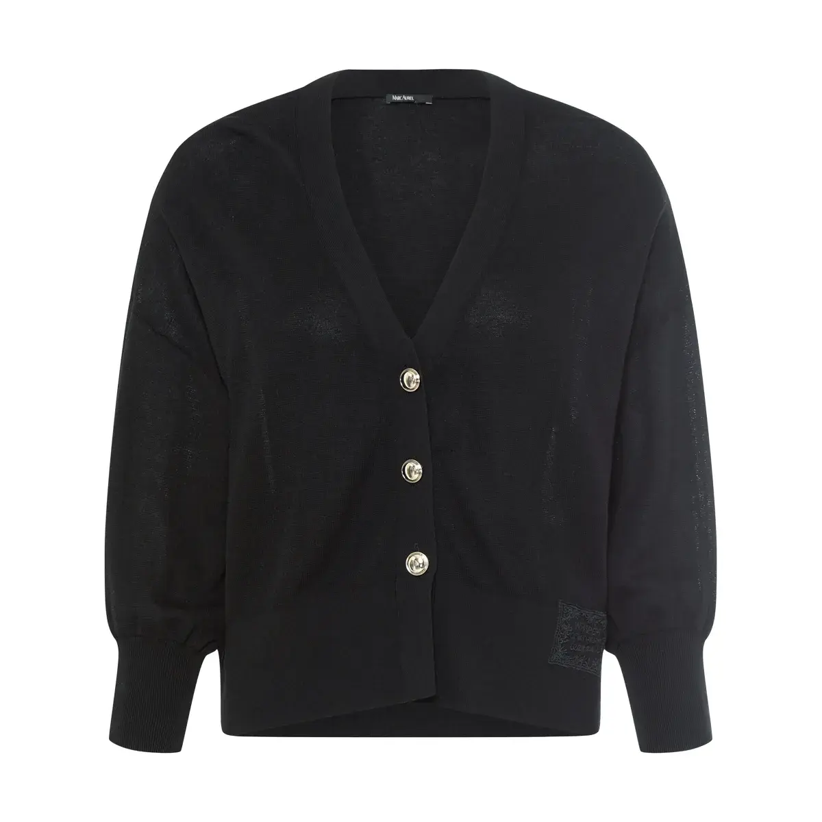 Strickjacke mit V-Ausschnitt und Fledermausärmeln