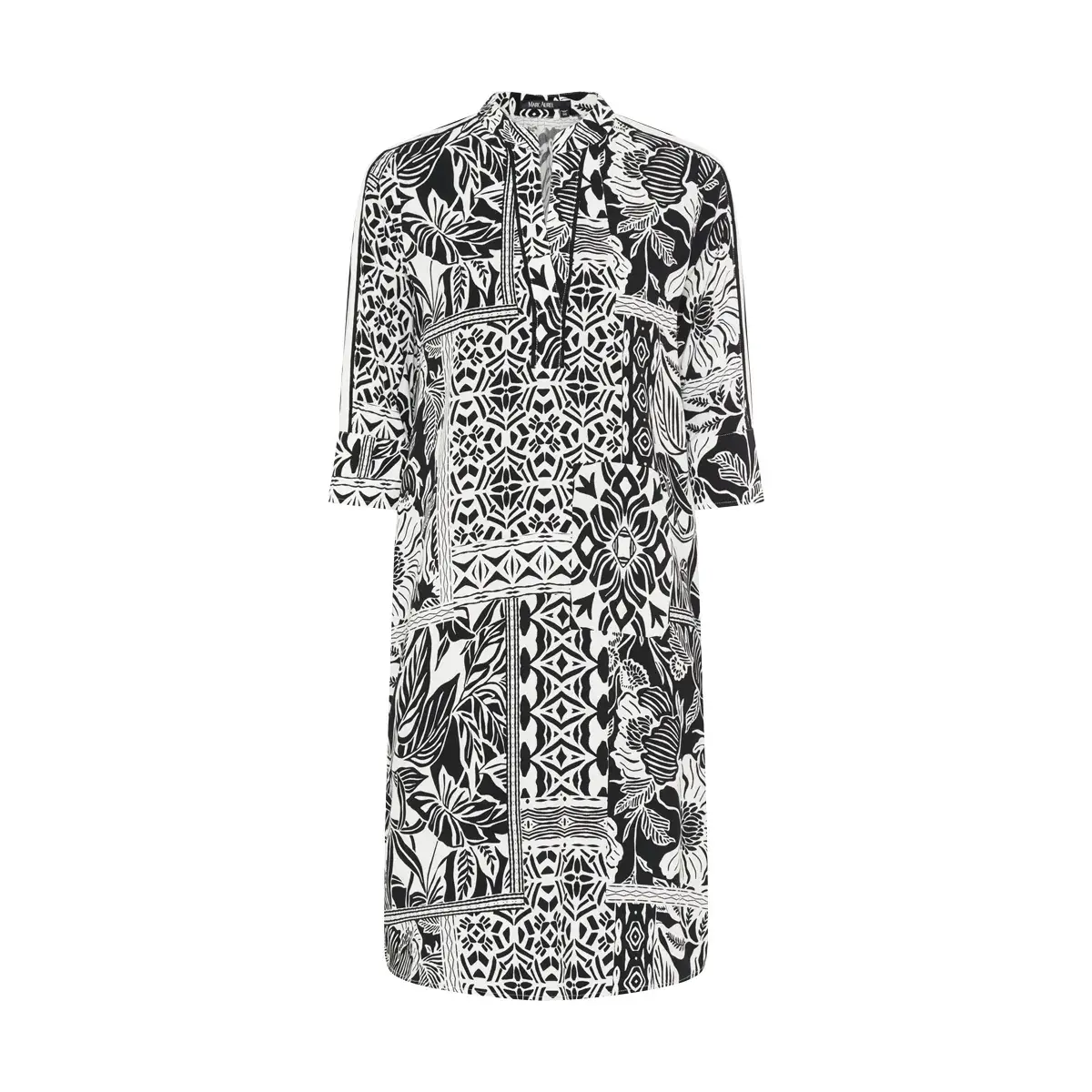 Kleid mit Patchwork-Print und lockerer Passform