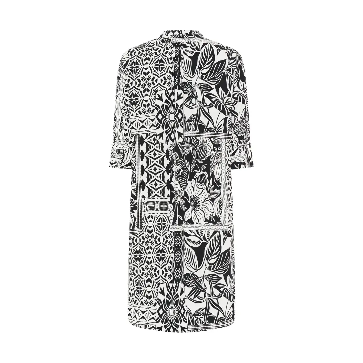 Kleid mit Patchwork-Print und lockerer Passform