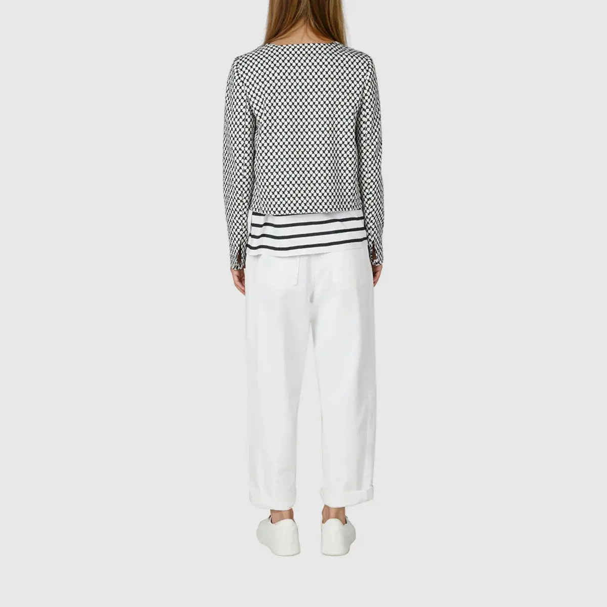 Strukturierter Jacquard Strickblazer