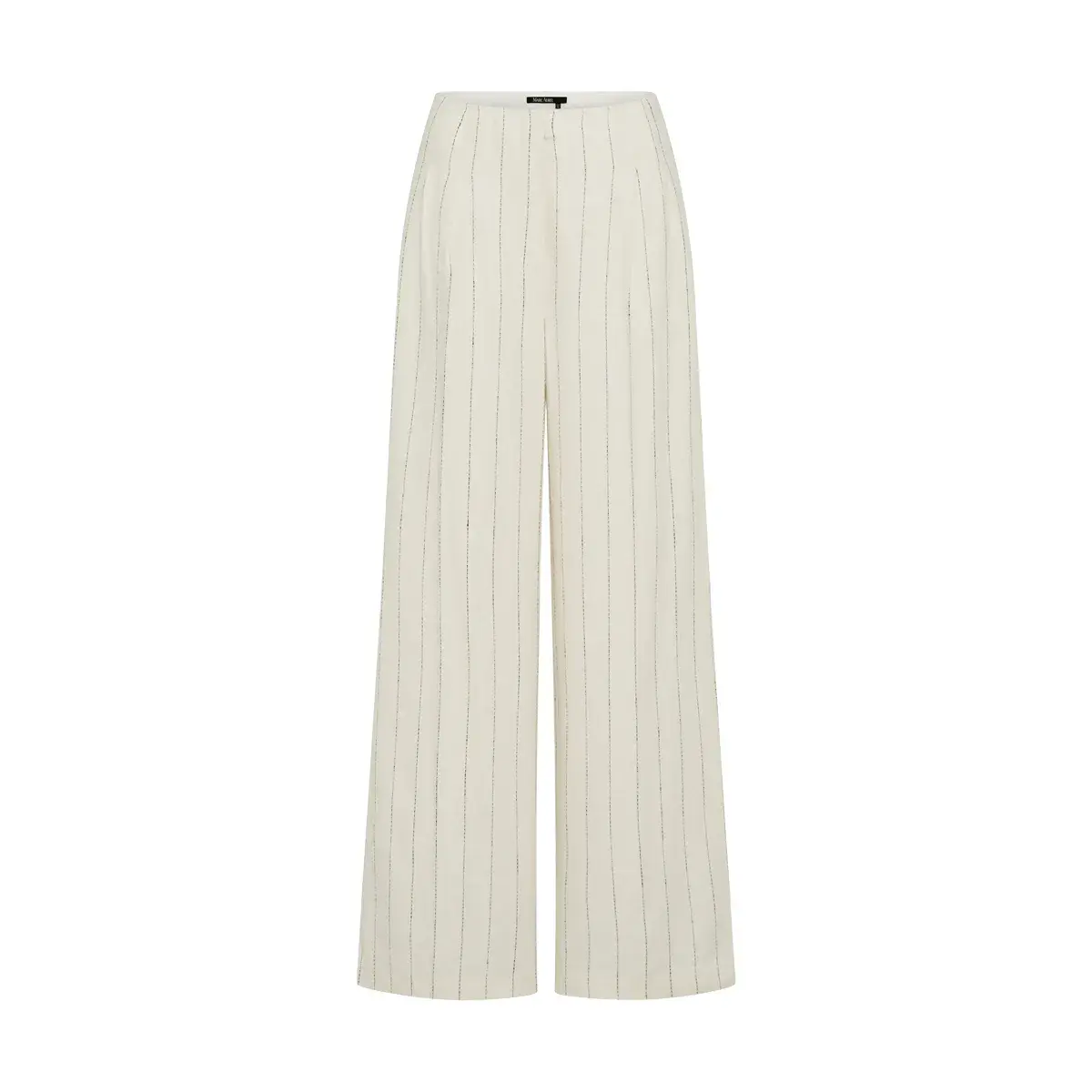 Gestreifte, weite Leinenmischung Hose