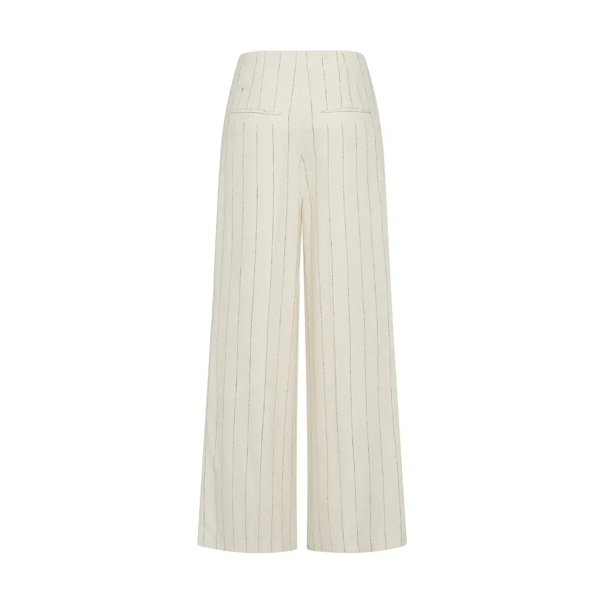 Gestreifte, weite Leinenmischung Hose