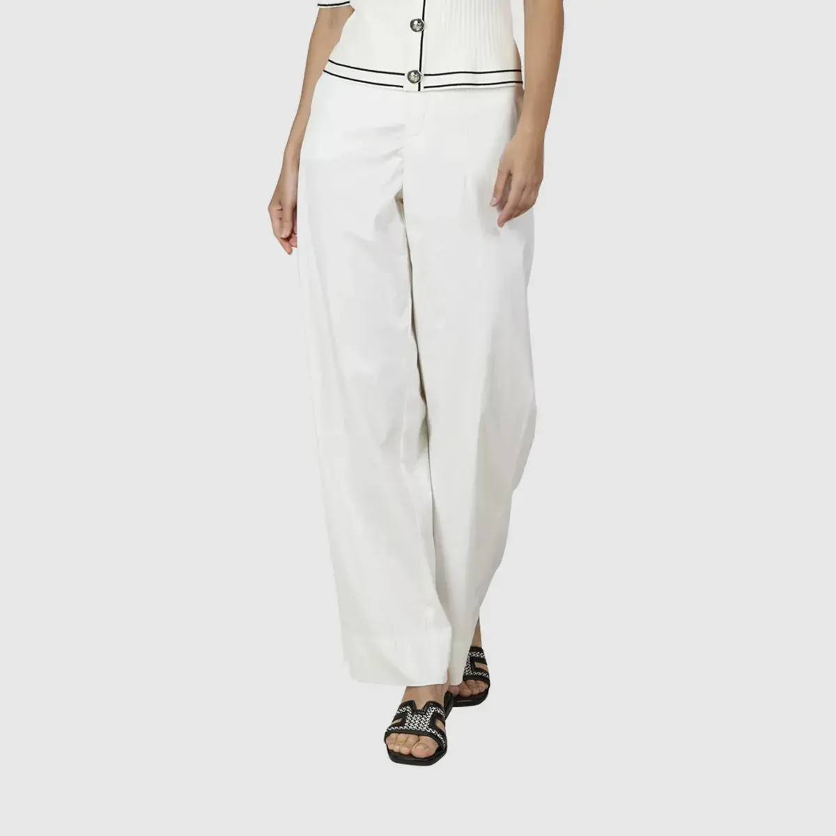 Weite Baumwoll-Twill Hose