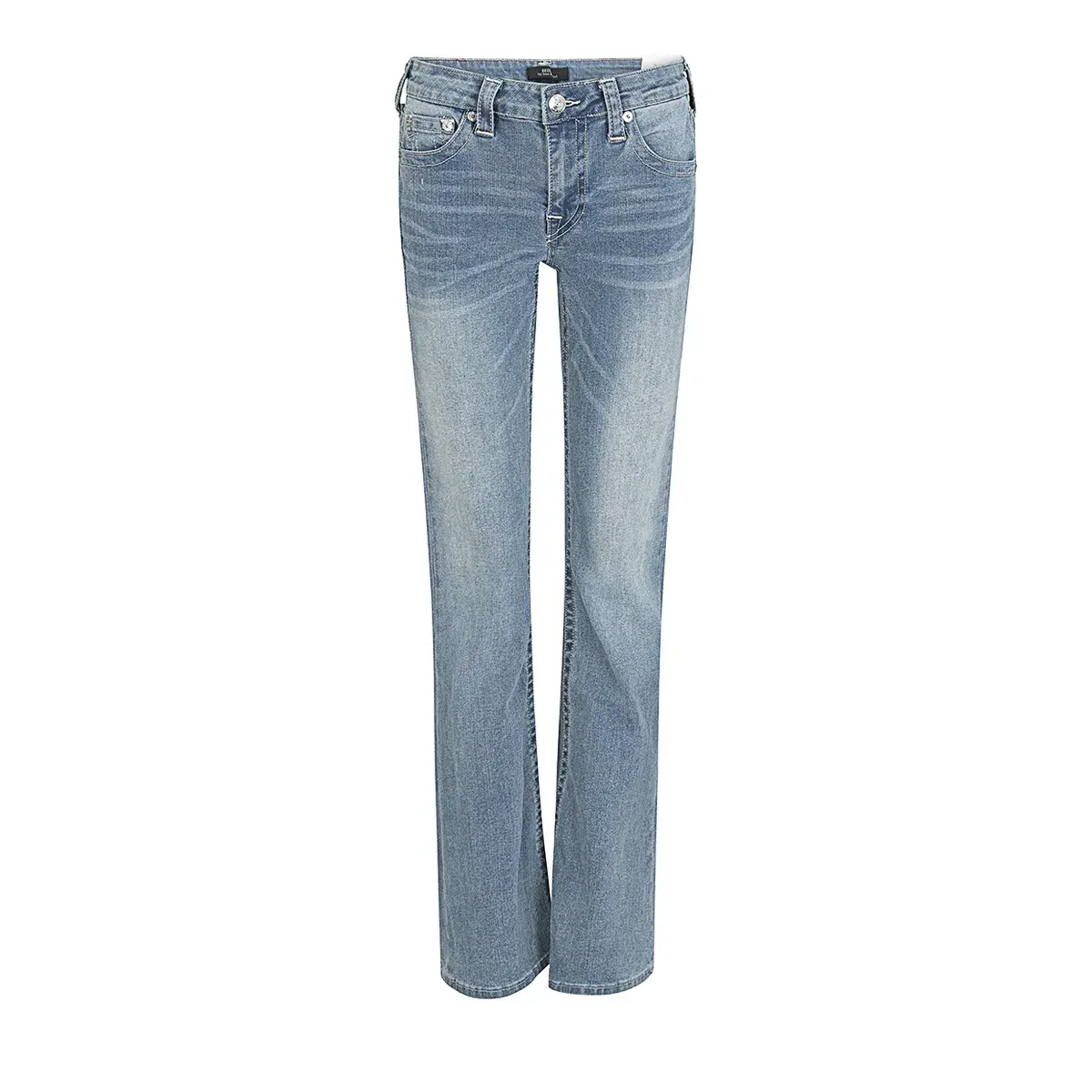 Bootcut Jeans aus hellblauem Denim
