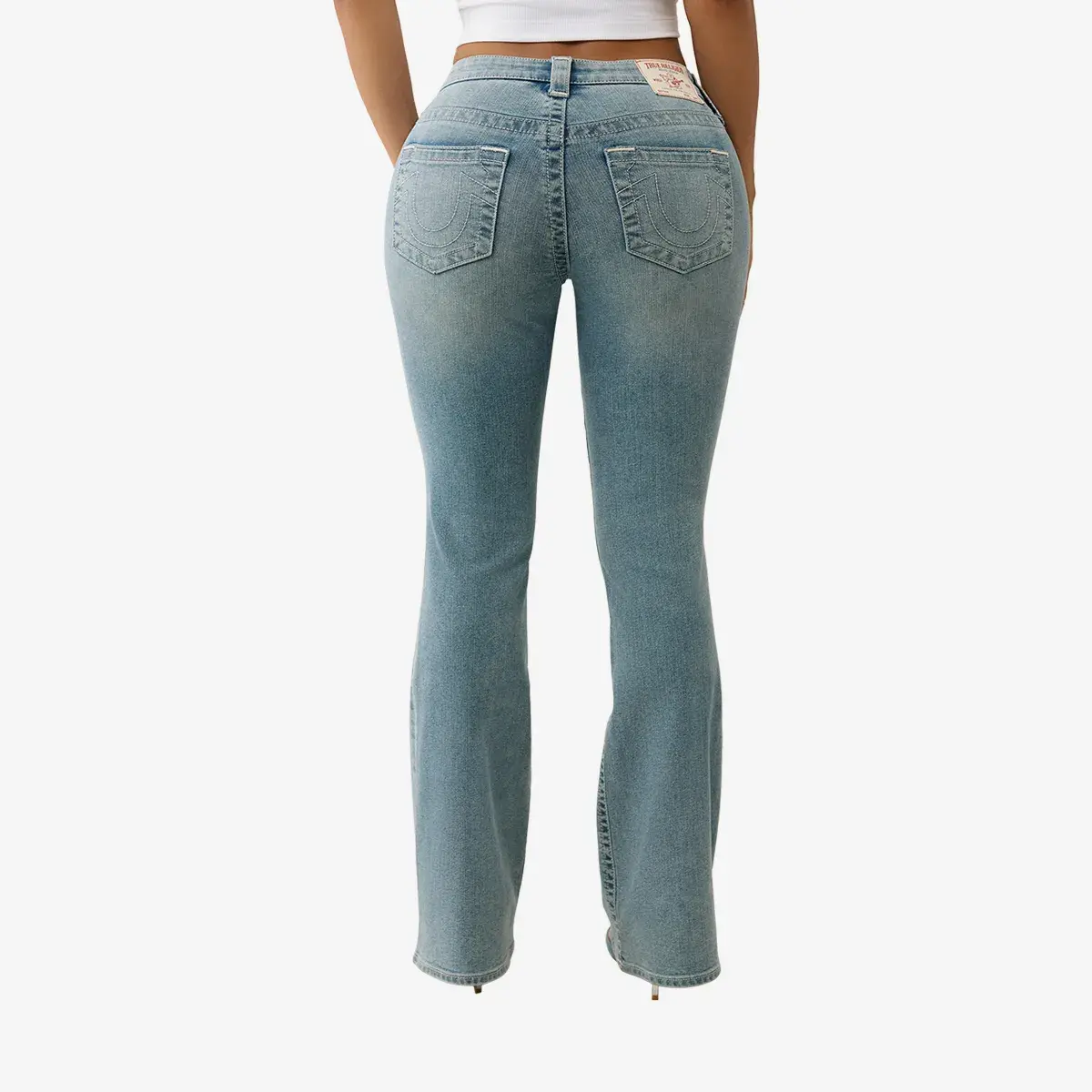 Bootcut Jeans aus hellblauem Denim