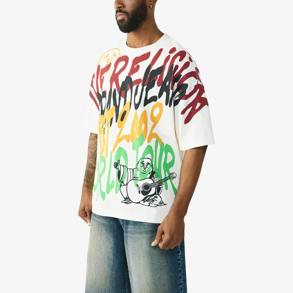 T-Shirt Oversized mit Graffiti-Print