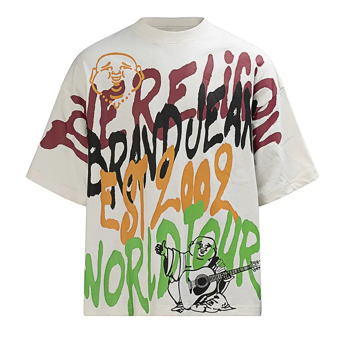 T-Shirt Oversized mit Graffiti-Print