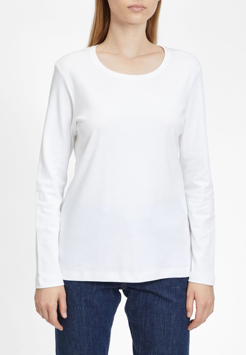 Essentielles Langarmshirt mit Rundhalsausschnitt