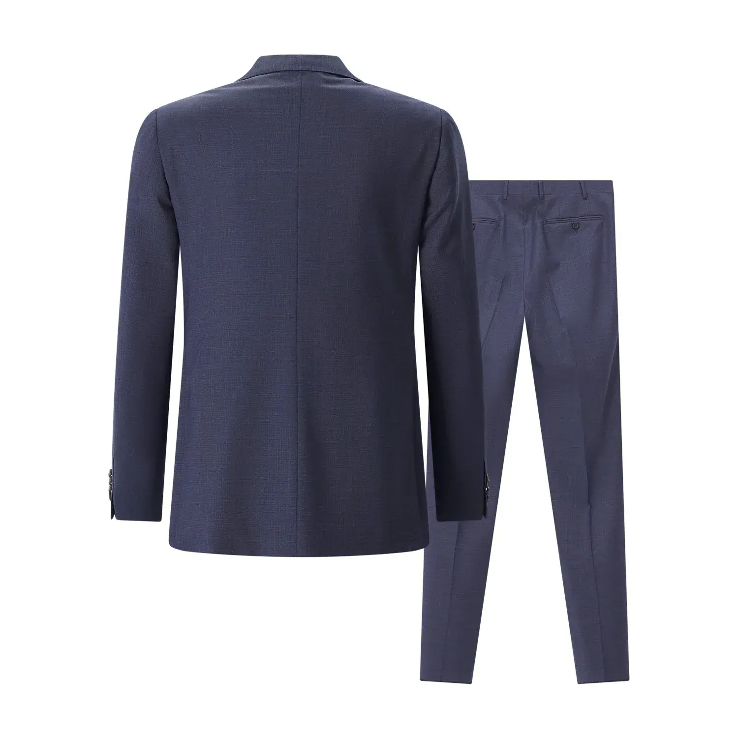 Eleganter blauer zweiteiliger Wollanzug