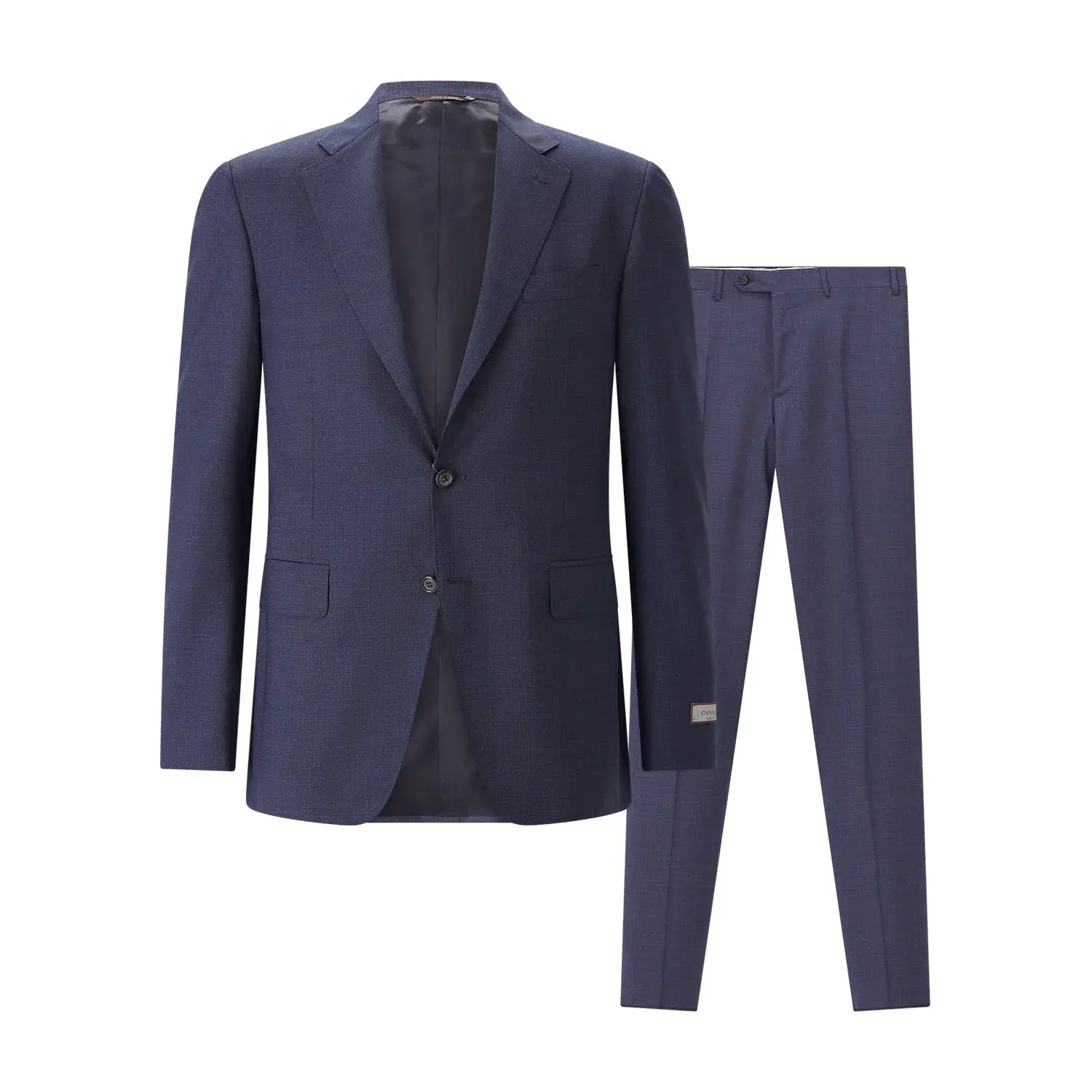Eleganter blauer zweiteiliger Wollanzug