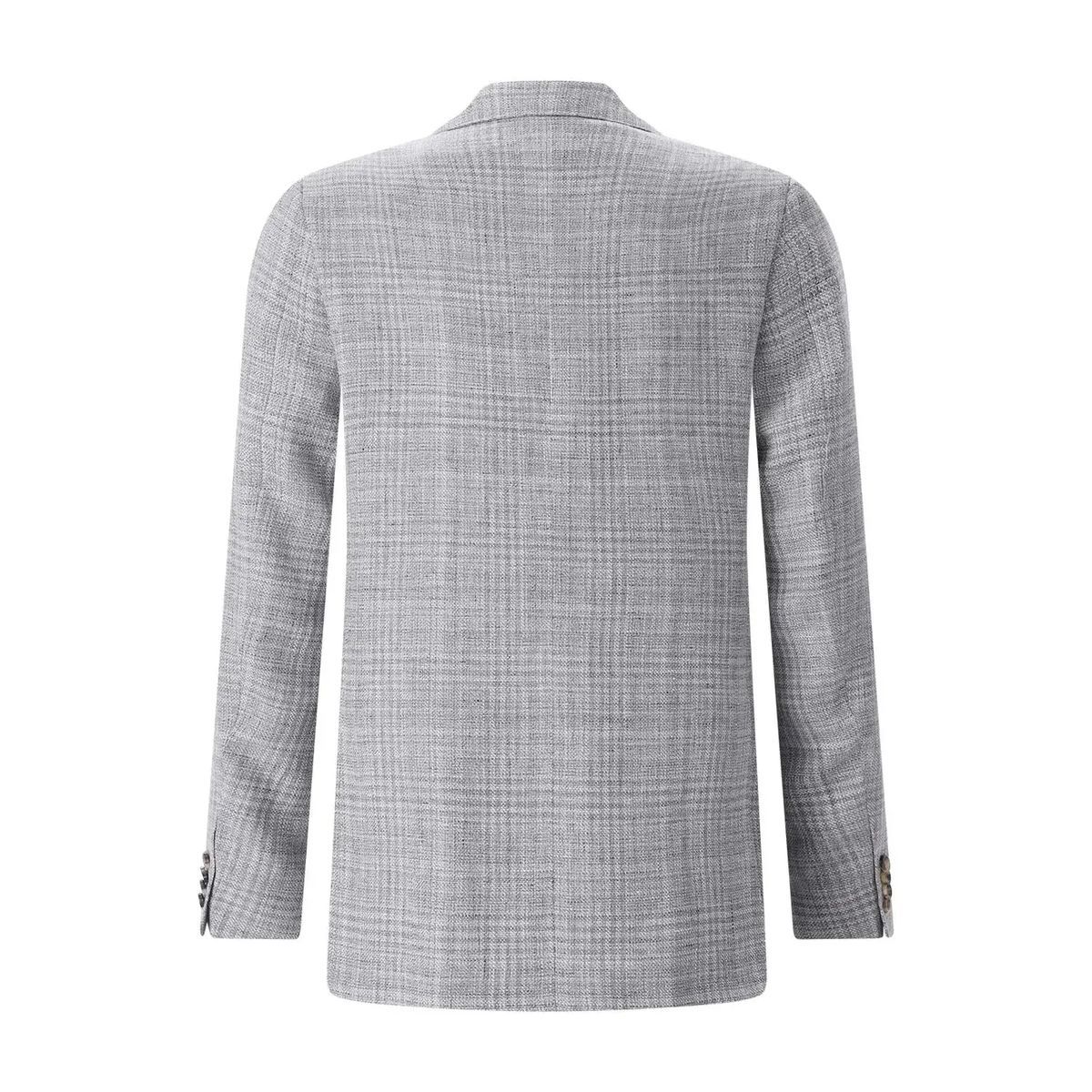 Grauer Woll-Leinen Kei Blazer