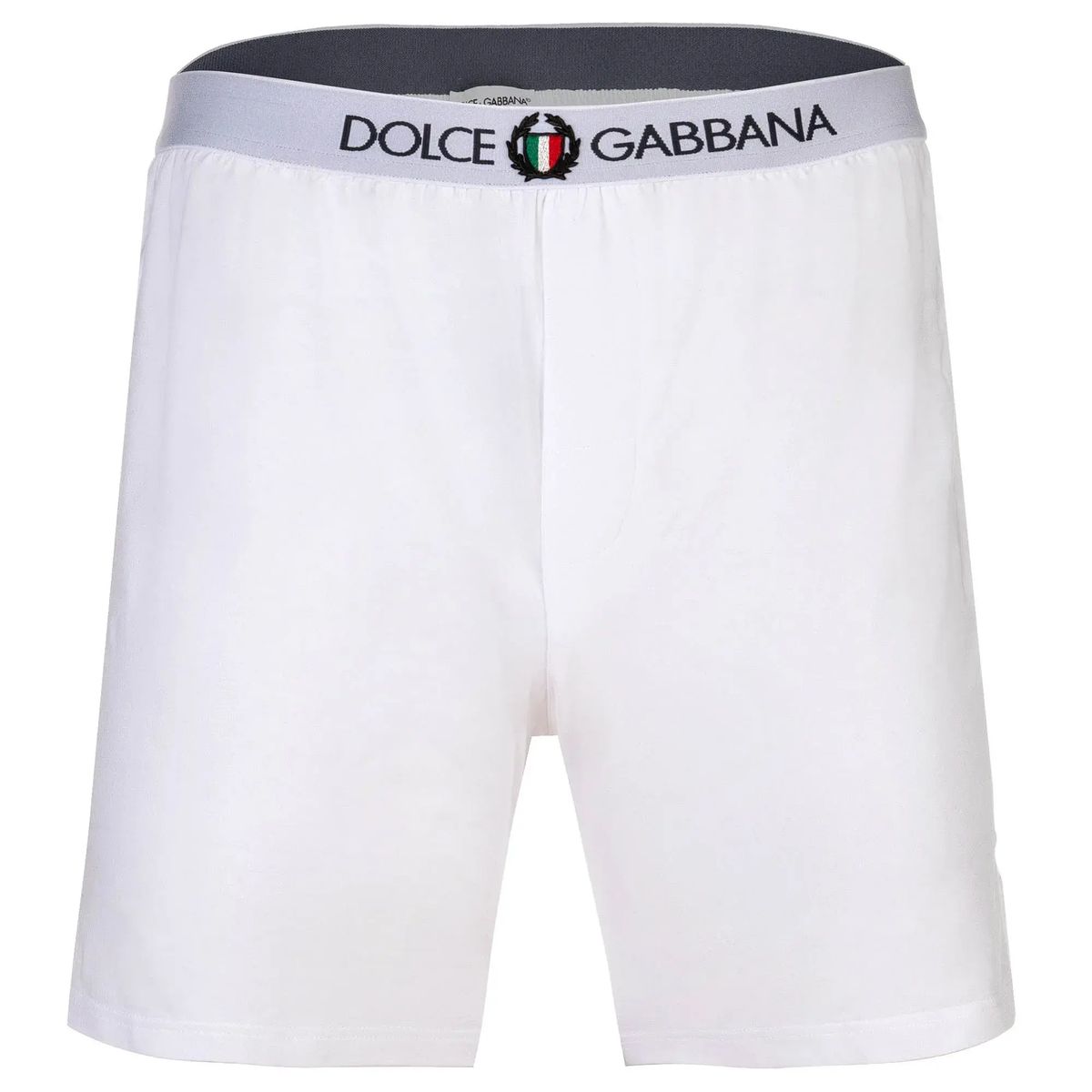 Weiße Jersey Boxershorts