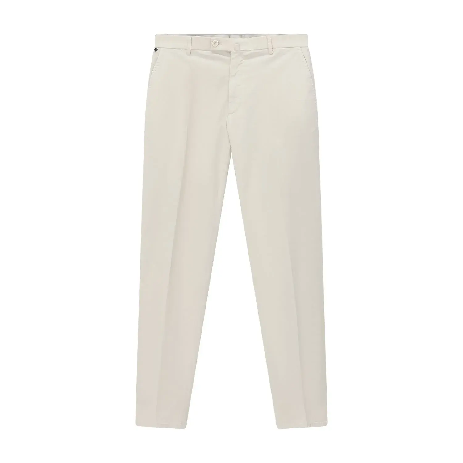 Klassische beige Baumwoll-Chino-Hose