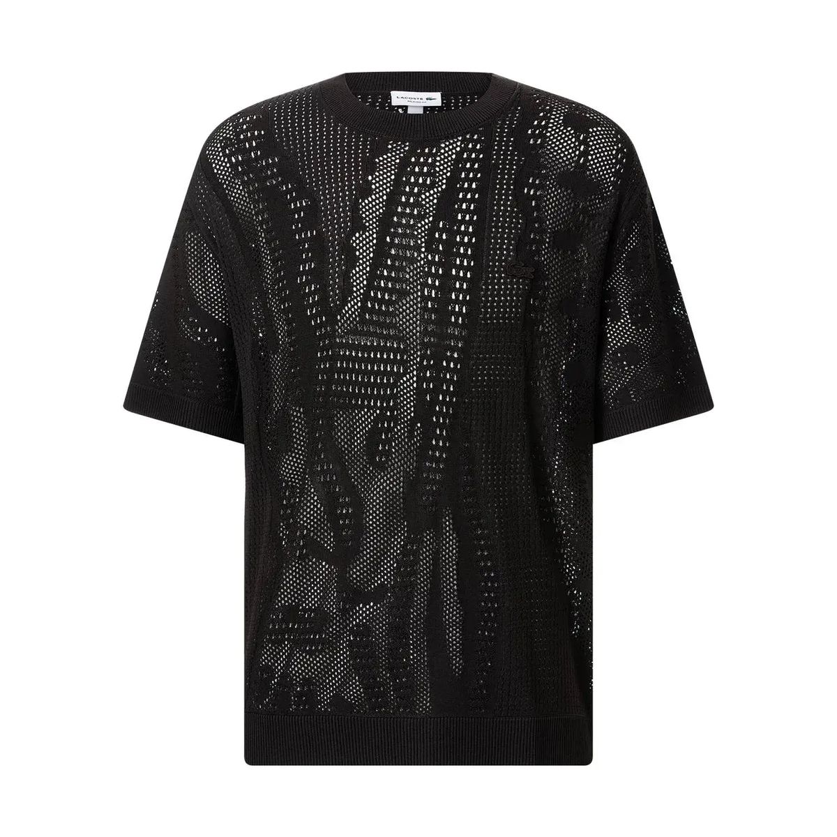 Kurzarm-T-Shirt mit Strukturstrick