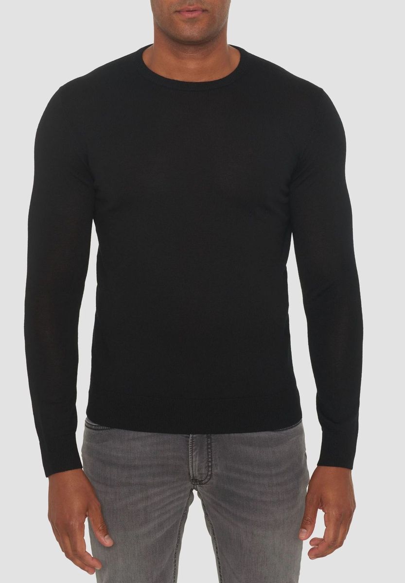 Essential Rundhals-Pullover aus Merinowolle