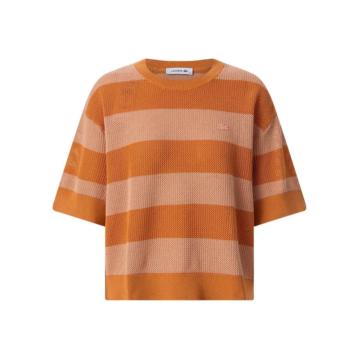 Gestreiftes Baumwoll-Strick T-Shirt
