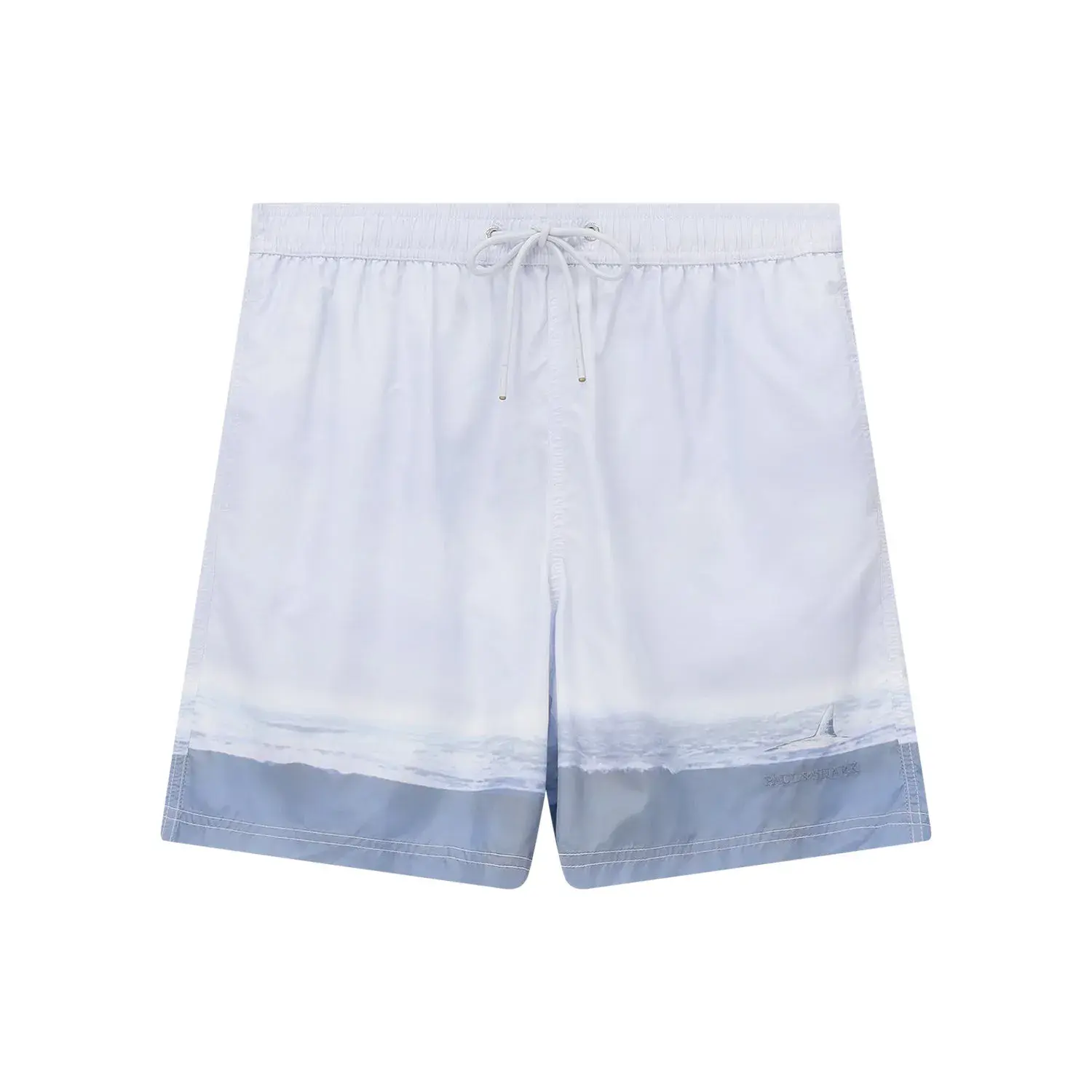 Badeshorts mit Ozeanprint und Hai-Anhänger