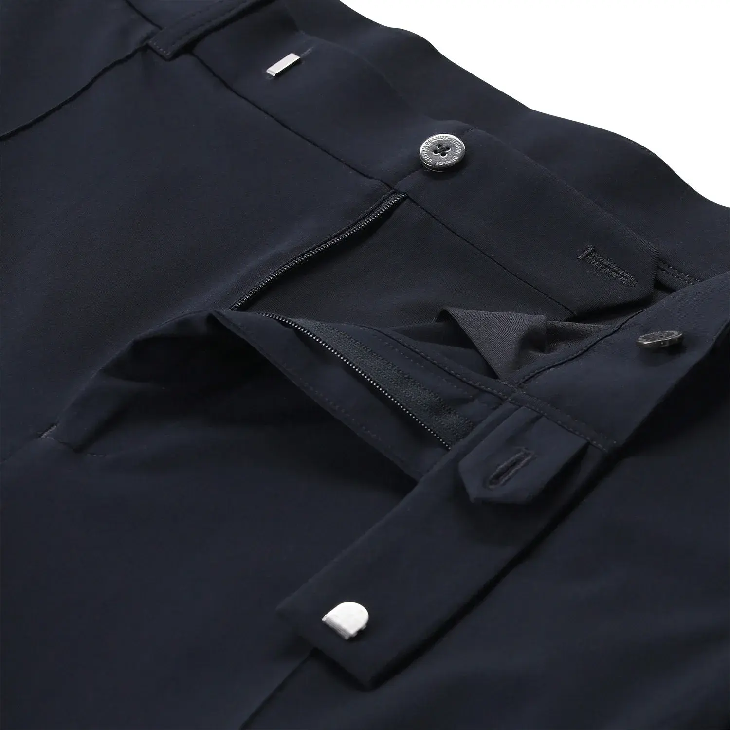 Klassische marineblaue Anzughose schmale Passform