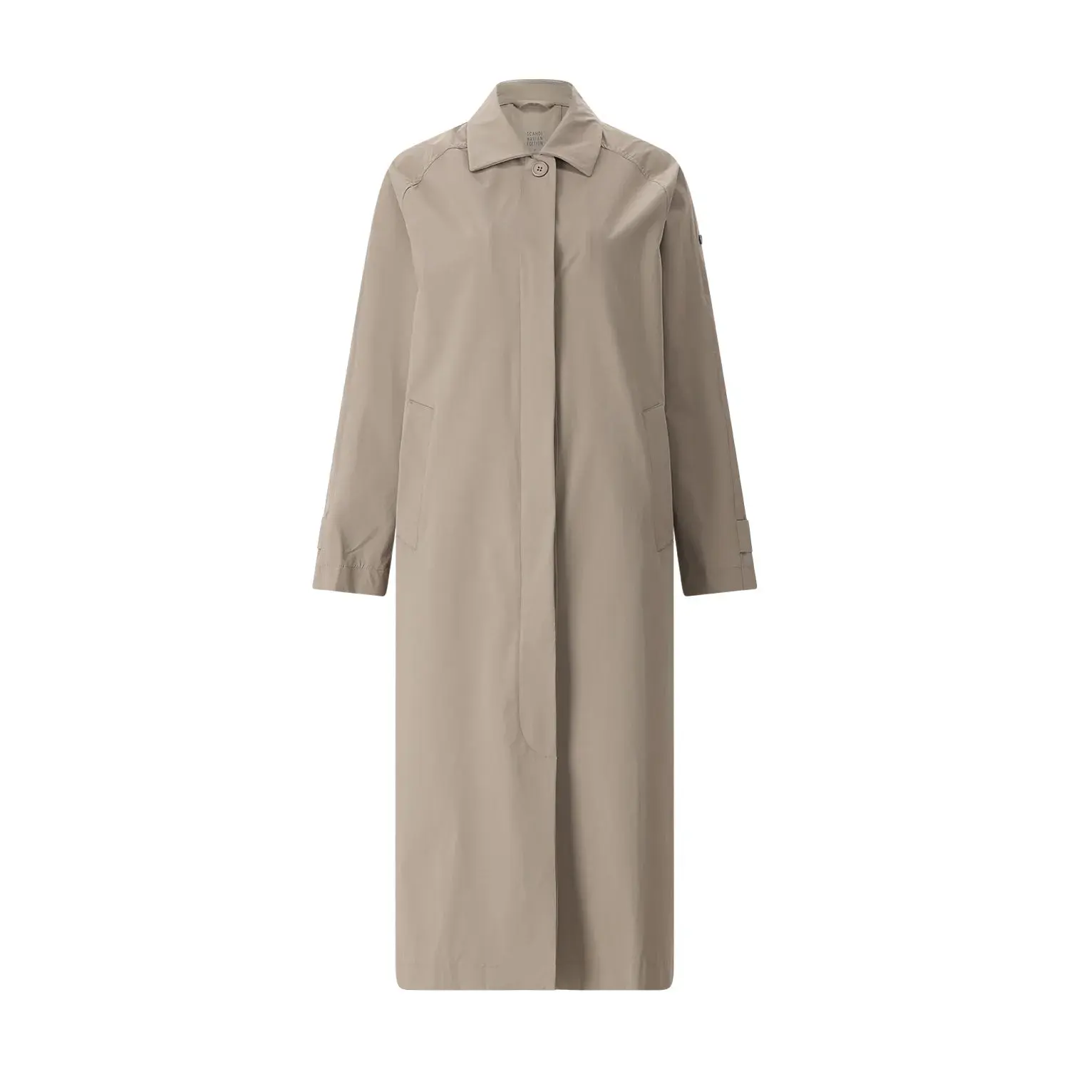 Minimalistischer, langer Trenchcoat Sheer