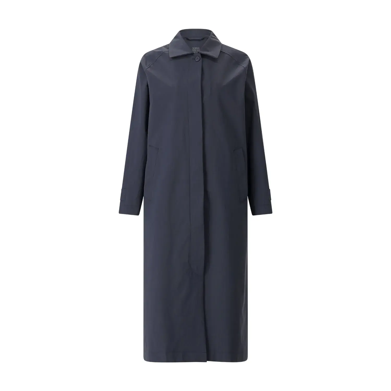 Minimalistischer, langer Trenchcoat Sheer