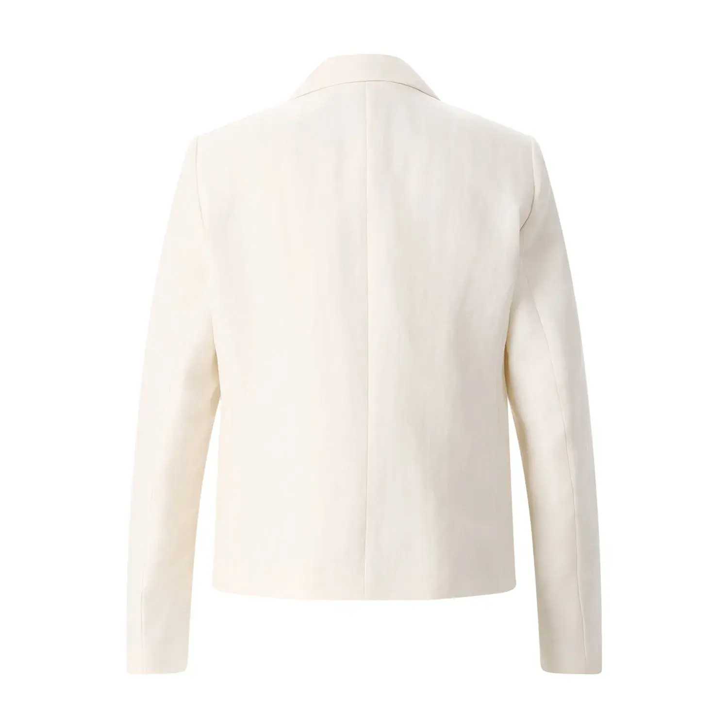 Eleganter Blazer aus cremefarbenem Leinenmix