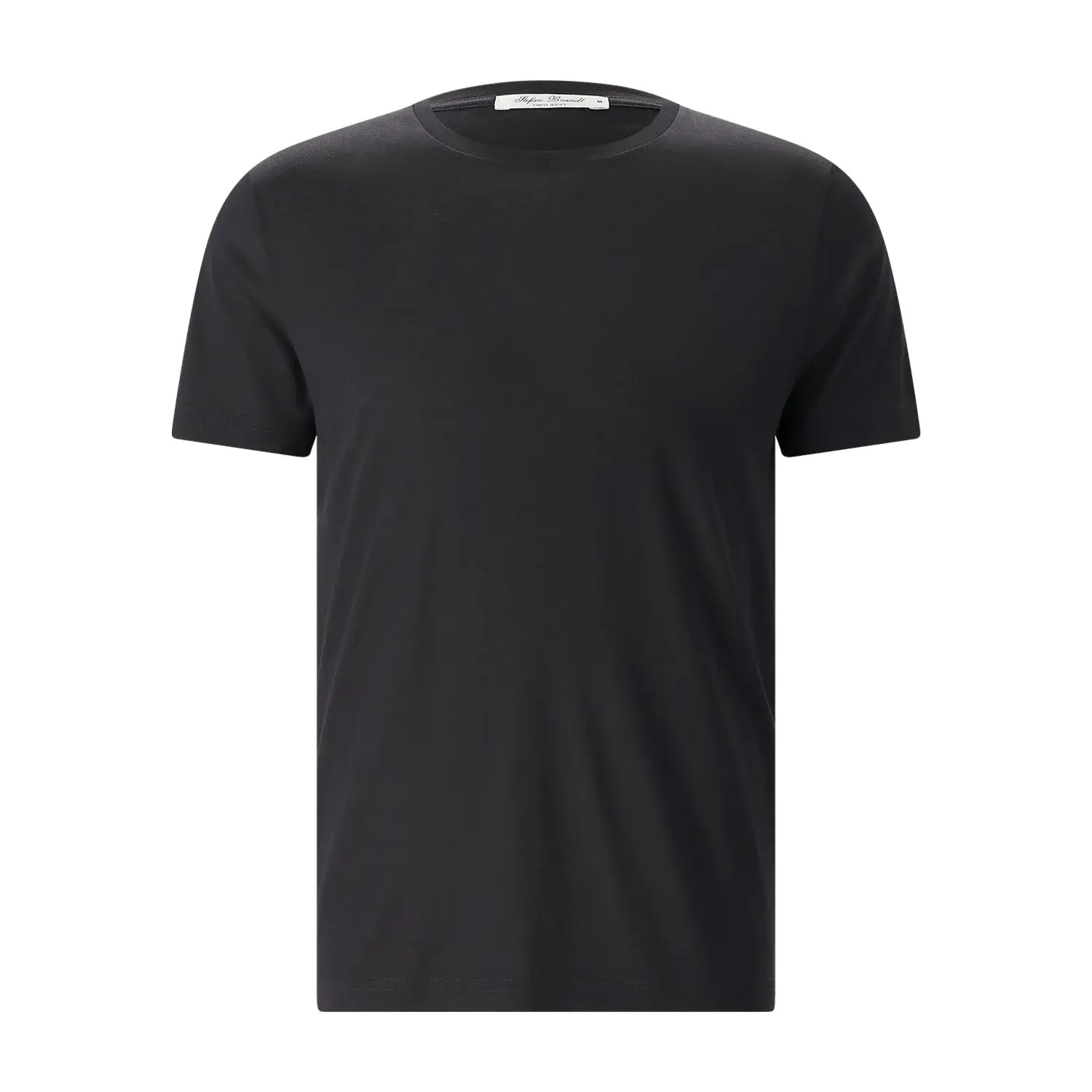 Klassisches Seiden T-Shirt mit Rundhalsausschnitt