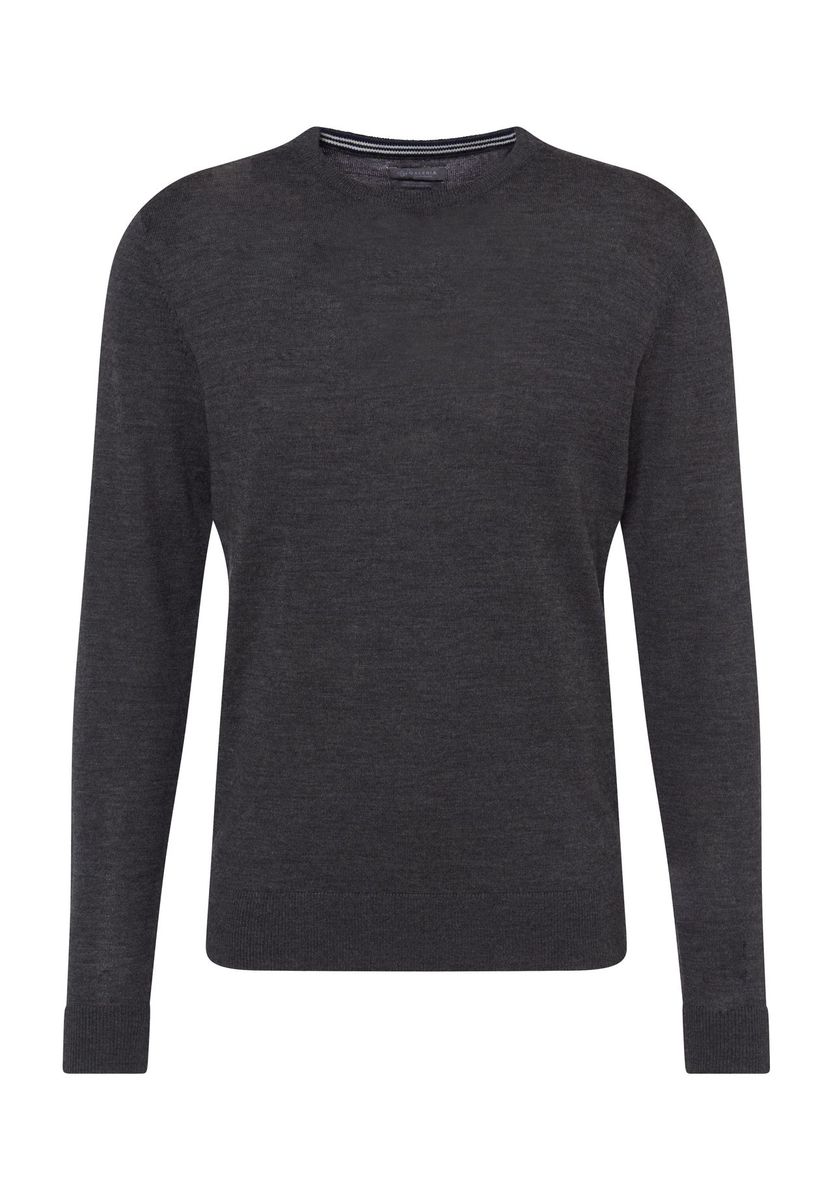 Klassischer Merinowoll-Pullover mit Rundhalsausschnitt