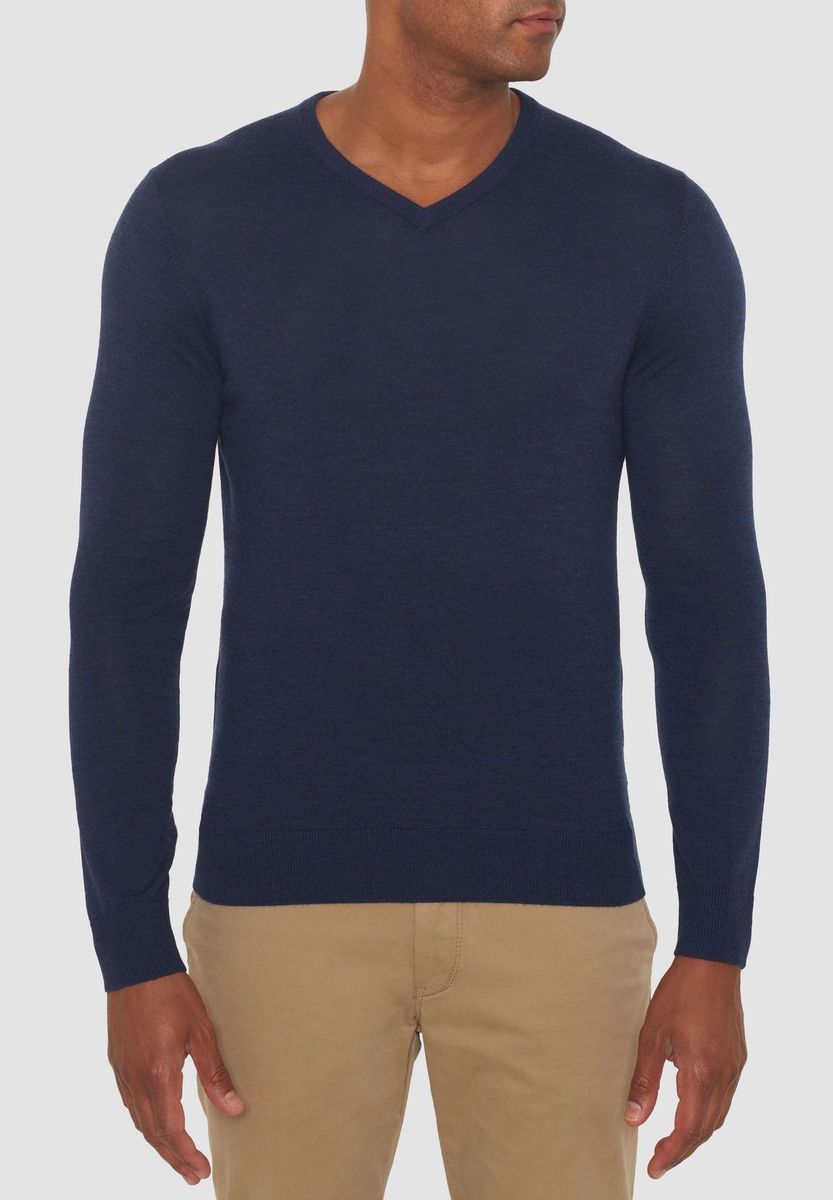 Herren Modern Fit V-Ausschnitt Pullover